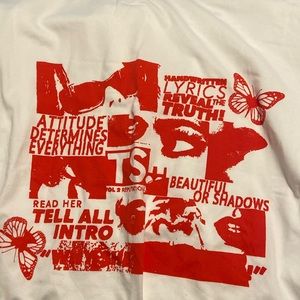 Colors are red, and white,size is xs,brand is SHEIN